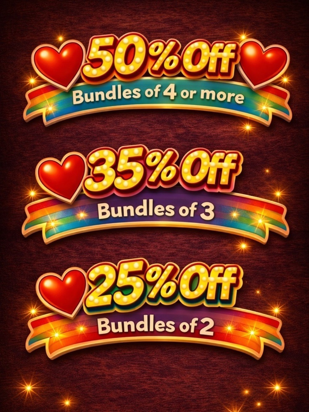 SAVE UP TO 50% OFF WITH BUNDLES